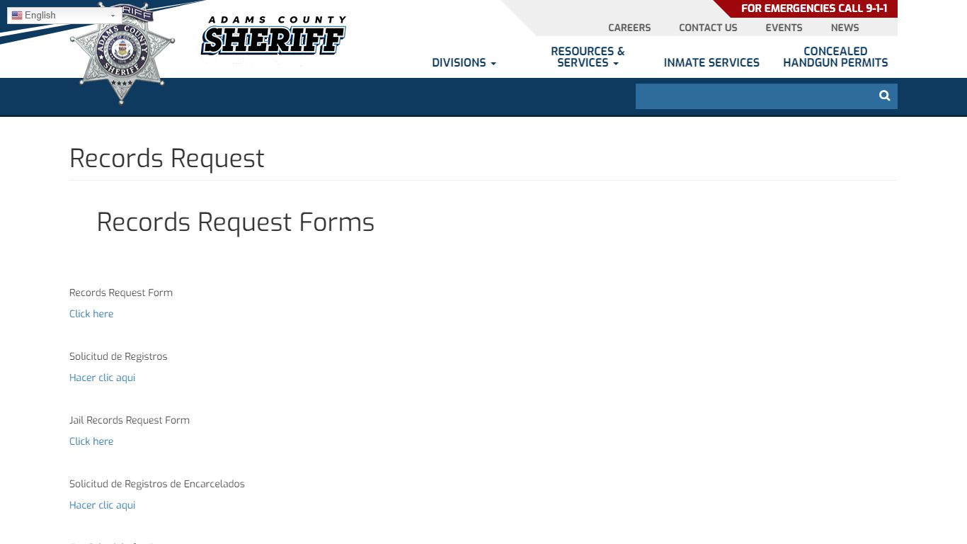 Records Request | Adams County Sheriff's Office